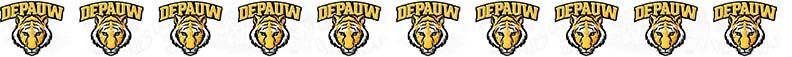 DePauw University Tigers Custom Designed Grosgrain Ribbon Printed by the Yard - product image  