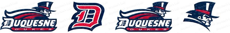 Duquesne University Dukes Custom Designed Grosgrain Ribbon Printed by the Yard - product image  