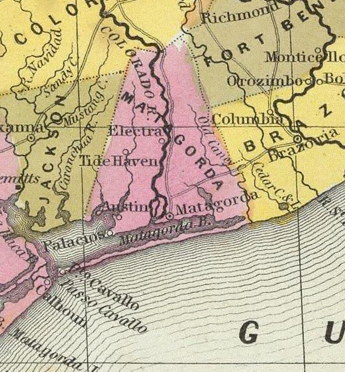 Old Map Texas 1846 United States - Texas 1846 17 22 P2 Grande 