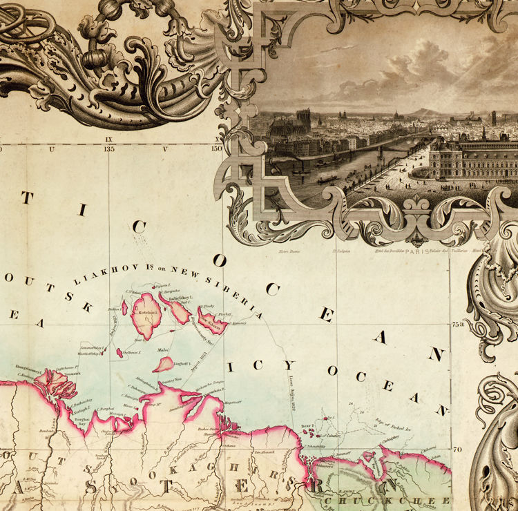 Old World Map Vintage Atlas 1854 - World Map 1854 P4 Grande