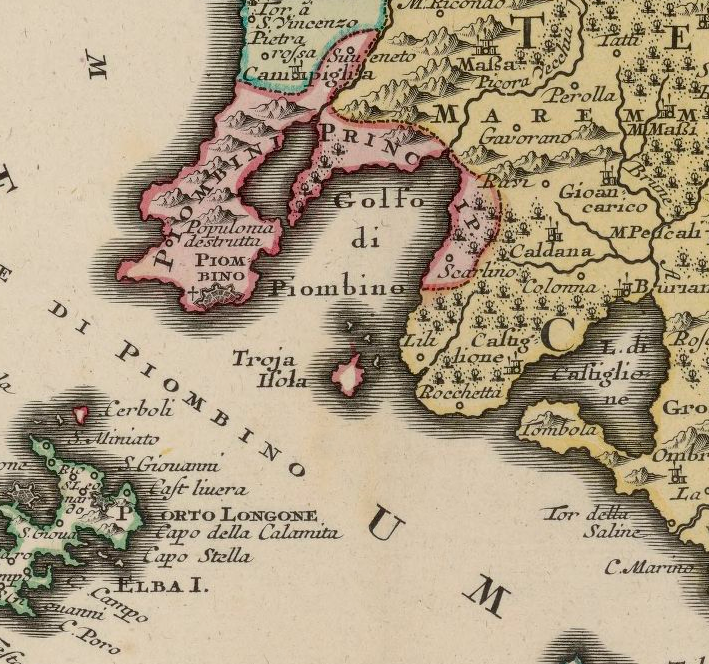 Old Map of Tuscany Toscana Italy - Toscana Tuscany 1750 P1 Grande