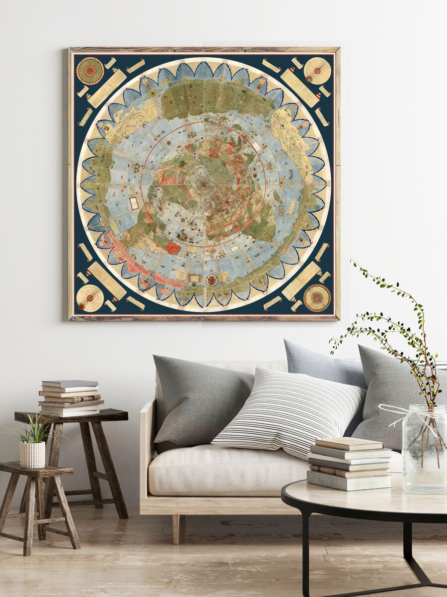 Old World 1587 Urbano Monte Map | Vintage World Map | Ancient Map of Discoveries - product images  of 