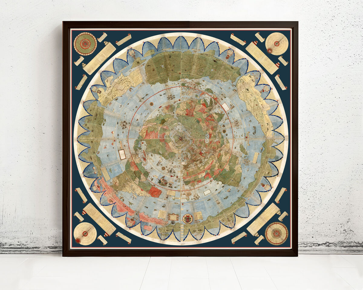 Old World 1587 Urbano Monte Map | Vintage World Map | Ancient Map of Discoveries - product images  of 
