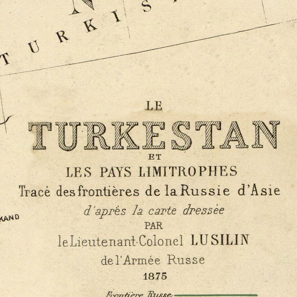 Old French map of Turkestan and neighbouring countries 1876 - product images  of 