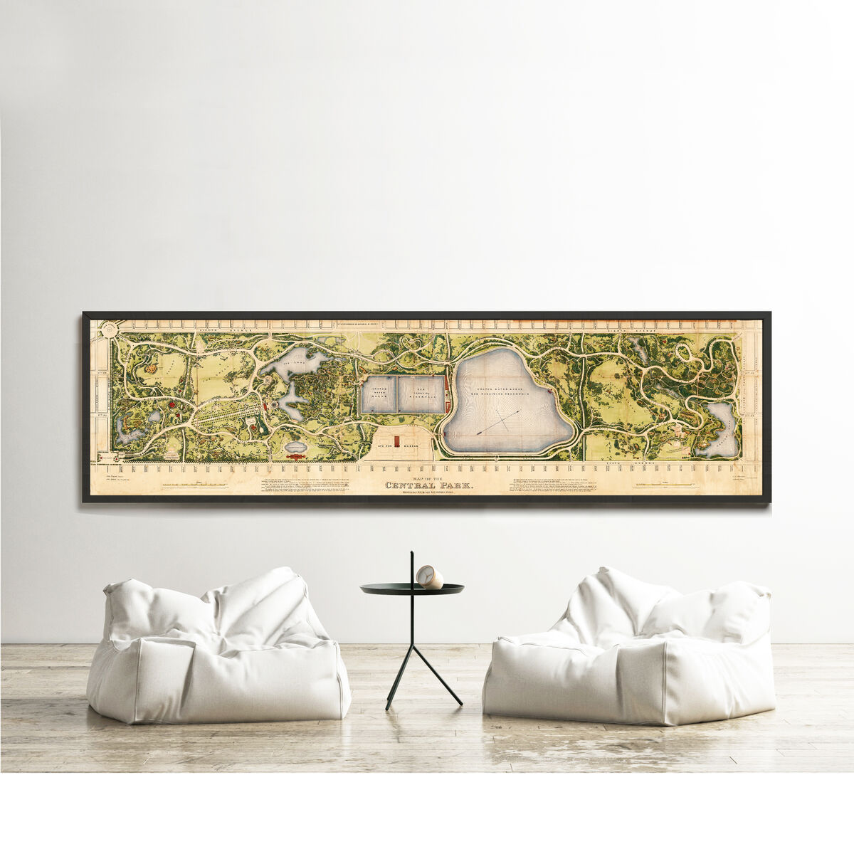 Central Park New York Map 1873 Vintage Central Park Plan | Vintage Map Wall Art Print  - product images  of 