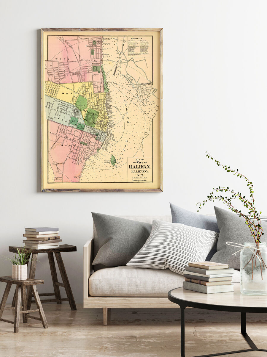 Old Map of Halifax Nova Scotia Canada 1878 Vintage Map Wall Map Print - product images  of 