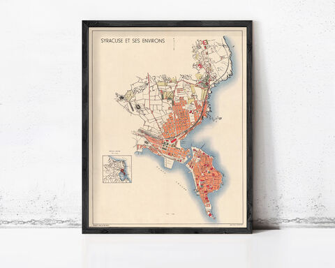 Old,Map,of,Syracuse,Sicily,Italia,1930,Vintage,Wall,Print,Art,Reproduction,Open_Edition,city_map,retro,antique,Europe,italy,italia,vintage_map,city_plan,old_map,syracuse, siracusa, syracuse map, syracuse poster, syracuse sicily, sicilia