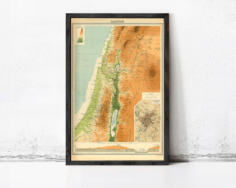 Old,Map,of,Palestine,1920,Vintage,Wall,Print,map of palestine, palestine map, Art,Reproduction,Open_Edition,vintage,ancient,old_map,Israel,Jesus,Middle_East,Religious,Thematic,nazareth,judea,samaria