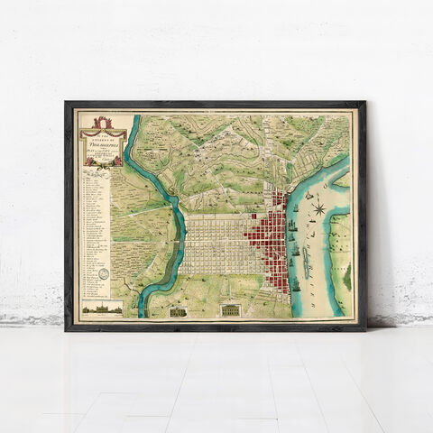 Old,Map,of,Philadelphia,1700,Vintage,Wall,Print,Art,Reproduction,Open_Edition,vintage,plan,illustration,philadelphia,United_States,USA,city_map,city_plan,1777,old_map,vintage_poster