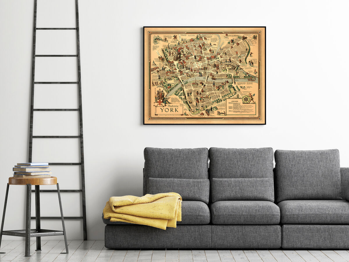 Old Map of York City History Map Vintage Map Wall Map Print - product images  of 