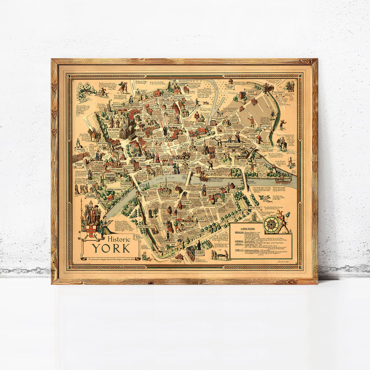 Old Map of York City History Map Vintage Map Wall Map Print - product images  of 