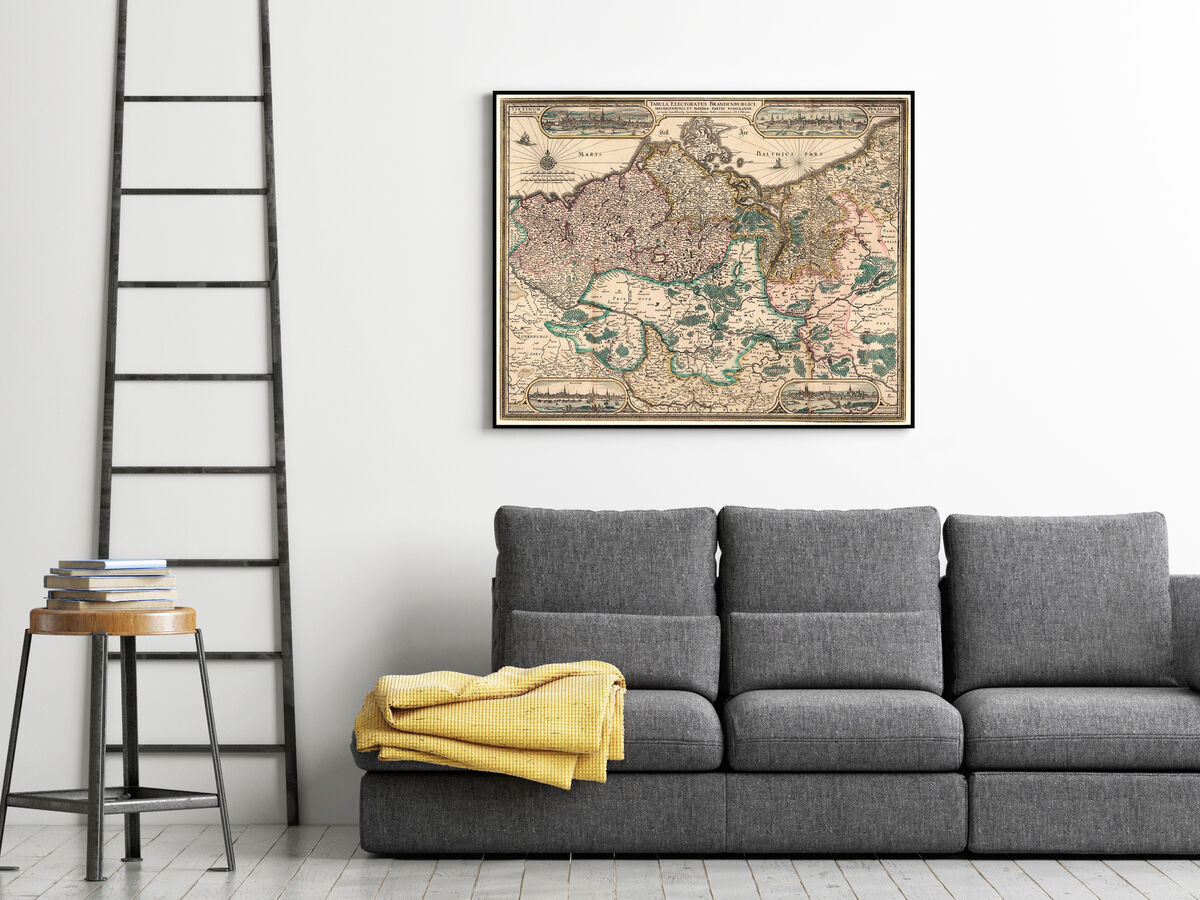 Old Map of Brandenburg 1700 Vintage Map - product images  of 