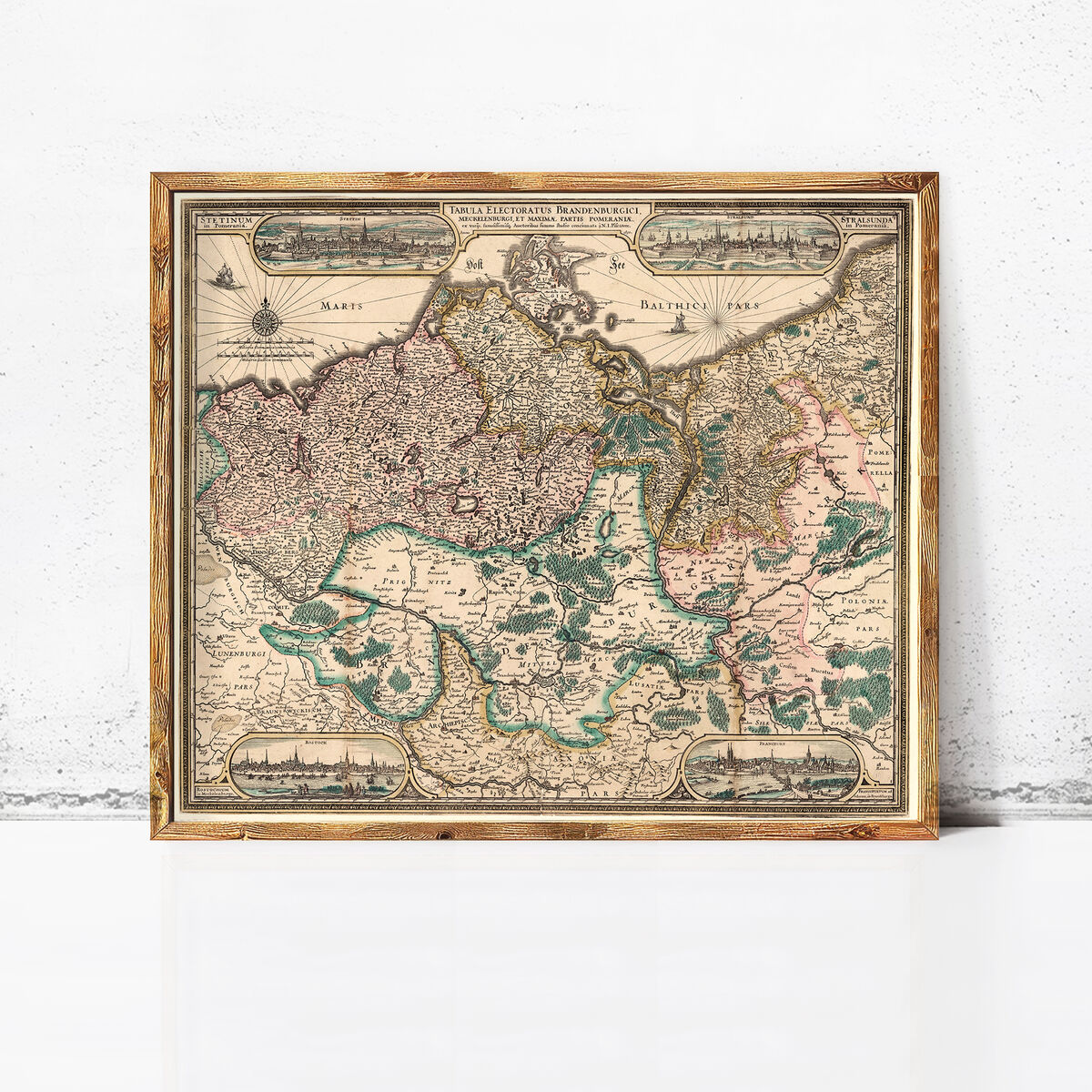 Old Map of Brandenburg 1700 Vintage Map - product images  of 