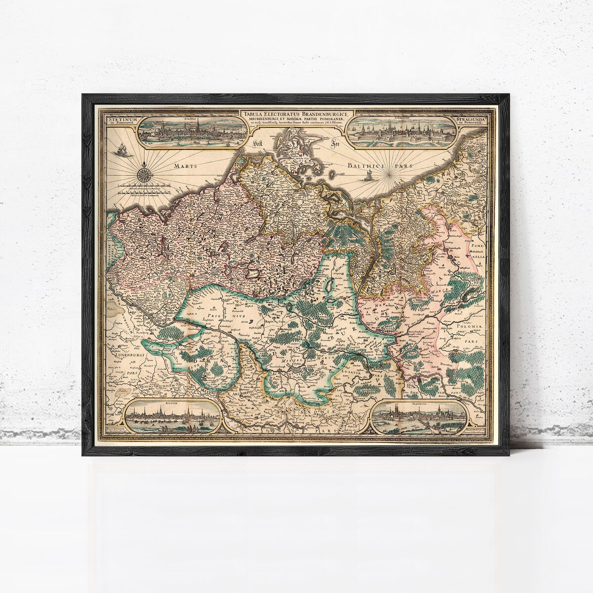 Old Map of Brandenburg 1700 Vintage Map - product images  of 