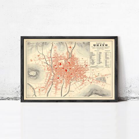 Old,Map,of,Quito,Ecuador,1888,Equator,Republic,Vintage,Wall,Print,quito city, quito ecuador, old map of Quito, Quito print, ecuator, ecuator map, map of ecuator, equator republic, ecuator poster, vintage decor