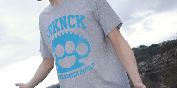 Family T-Shirt - Blue on Grey - product images