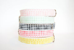 Dog,Collar,-,Happy,Racquet,Collection,Pets,dog_collar,pink,coral,mint,seafoam,grey,adjustable,ballet_pink,tennis,nickel_hardware,nickel_buckle,silver_buckle,check,Cotton,Webbing