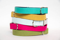 Washed,Linen,Dog,Collar,-,Colors,in,Turquoise,,Mint,,Pink,and,Green,Pets,Adjustable,dog_collar,linen,hot_pink,green,mint,turquoise,yellow,mustard