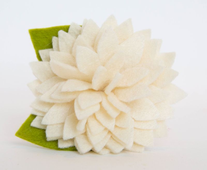 Dog Collar Flower - Ivory Dahlia - product images  of 