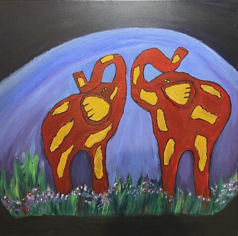 Gentle,Giants,canvas, acrylic