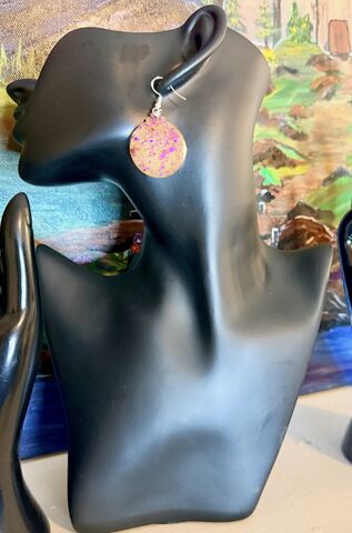 Dazzling,Ornament,Dangles,gold resin earrings, handmade resin earrings, glitter resin earrings, gold statement earrings, lightweight dangle earrings, handmade jewelry, gold and rose gold earrings, gold and purple earrings, sparkly earrings, glitter dangle earrings, resin drop earr