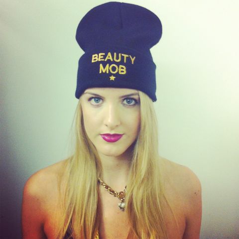 Beauty,Mob,Black,'MOBSTER',Beanie,Hat,Hats Beauty Mob Beanie Hats Knitted Hats Logo