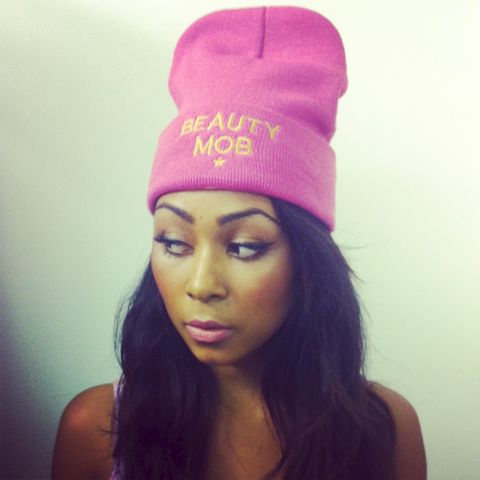 Beauty,Mob,Pink,',GIRLS,GIRLS',Beanie,Hat,Hats Beauty Mob Beanie Hats Knitted Hats Logo