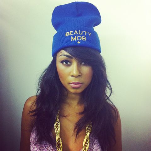 Beauty,Mob,Blue,'HELLO,TOKYO',Beanie,Hat, Beauty mob, Beanie hat,Beanies, knitted