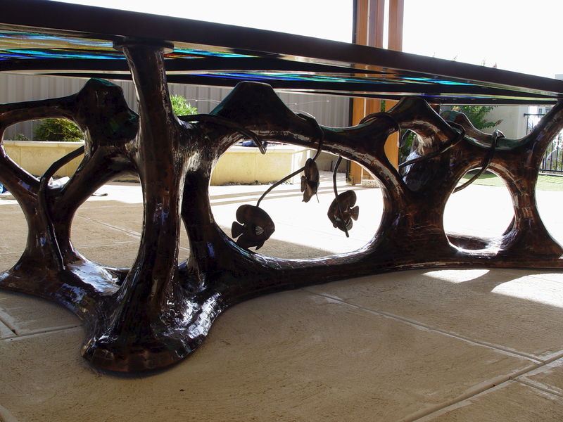 Art Glass Wrought Iron Table $POA - product images  of 