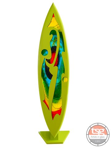 Art,Glass,Surfboard,09,MADE,TO,ORDER,fused glass, surfing, surfboards, Western Australian Art