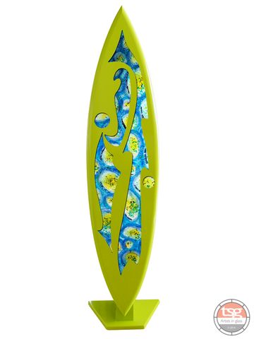 Art,Glass,Surfboard,14,MADE,TO,ORDER,fused glass, surfing, surfboards, Western Australian Art