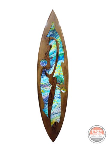 Art,Glass,Marri,Surfboard,01,fused glass, surfing, surfboards, Western Australian Art