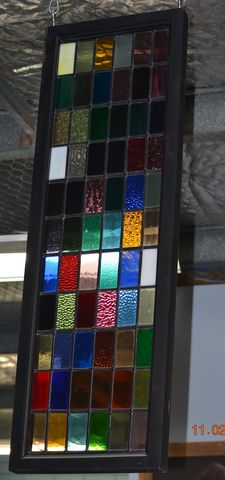 1,x,Patchwork,Leadlight,Window,Second hand leadlight window