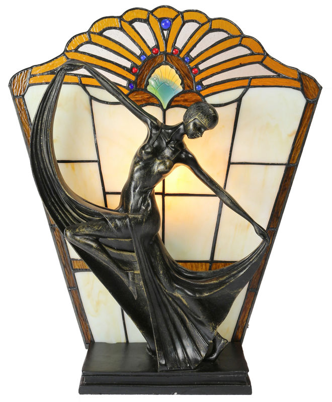 AMBER ART DECO LAMP - product images