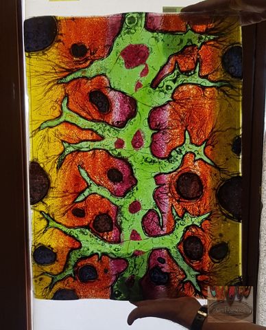 Fused,Glass,Wall,Art,-,Roots,fused glass, wall art