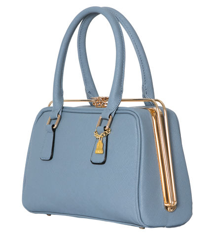 New Beige Mini Tip Satchel Wilby Sustainable Vegan Accessories Light Blue She Metal Handbag Vegan World Land Trust