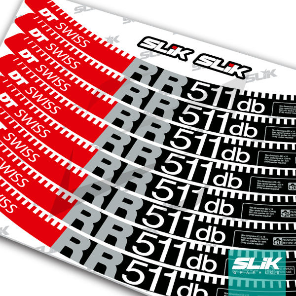 DT Swiss RR 511 DB Style Decal Kit - Slik Graphics