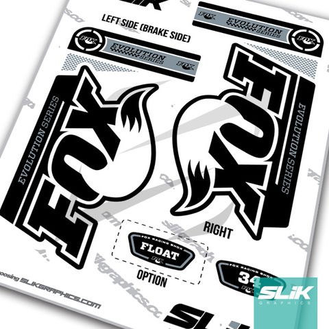 FOX EVOLUTION SERIES 32 FLOAT FORK SUSPENSION DECAL SET RED VERSION