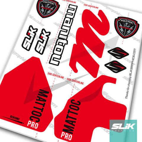 Manitou Dorado Pro Fork Suspension Graphic Decal Kit Sticker Set Blue Yellow