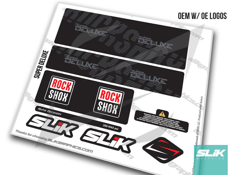 RockShox Super Deluxe Decal Kit Slik Graphics