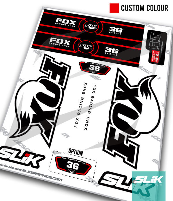 Fox 36 OE Style Decal Kit White Forks Slik Graphics