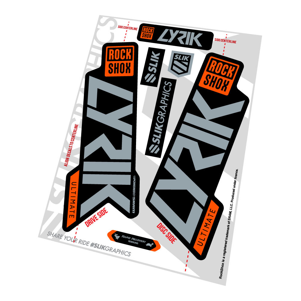 rockshox lyrik ultimate decals silver