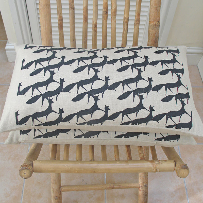 'Foxes' linen cushion - product images  of 