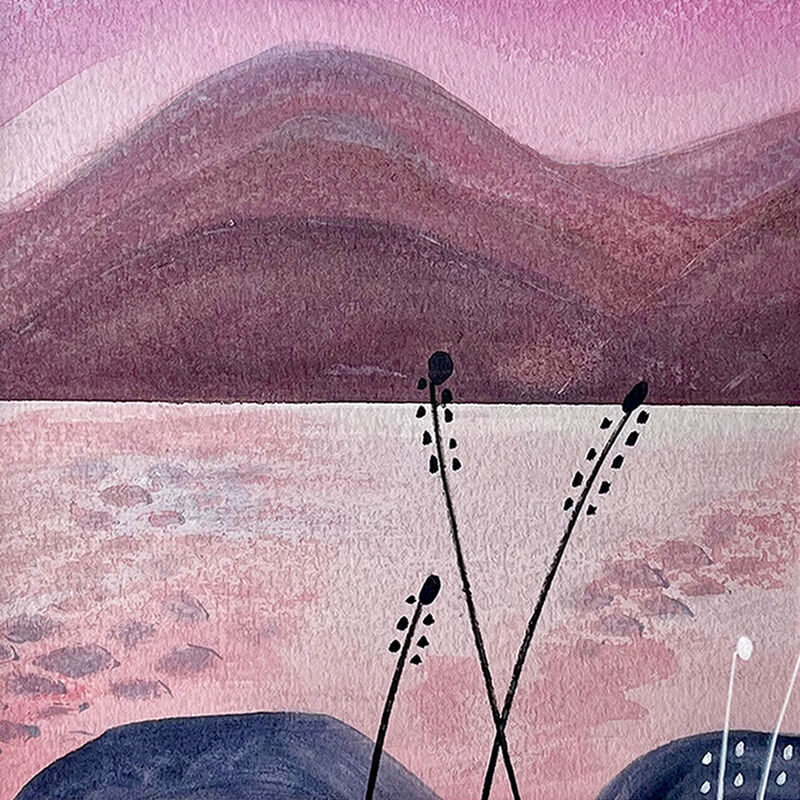3, 50cm x 40cm mounted, handmade collagraph print - product images  of 