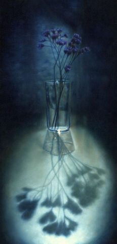 Shadows,of,Love,(original,oil,painting,20x10,in),purple statice flowers, love, hearts, flower bouquet, peaceful, meditative, blue, light and shadow, nature, contemplation, message, meaning, dream, dreamlike, intriguing, inspiring, thought provoking, art that makes you think, whimsical, fantasy, percepti