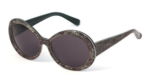 Denim Print Oval Frame Sunglasses - product images  of 