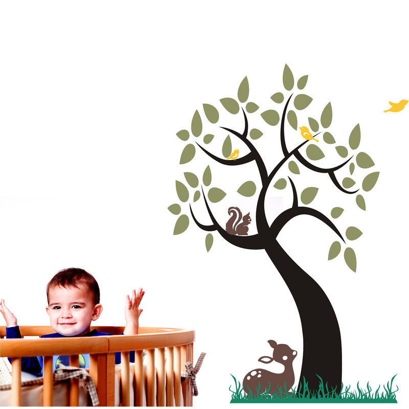 Enchanting Tree Nursery Wall Decal, Vinyl Wall Art Sticker - product images  of 