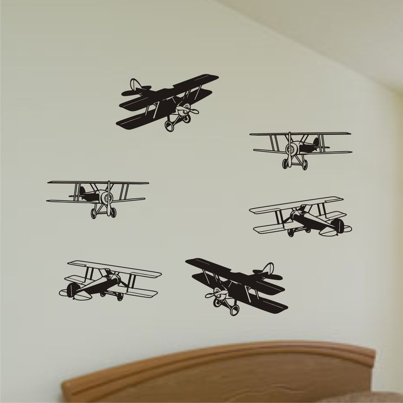 Wall Decal - Bi-Planes - Vinyl Wall Art - product images  of 