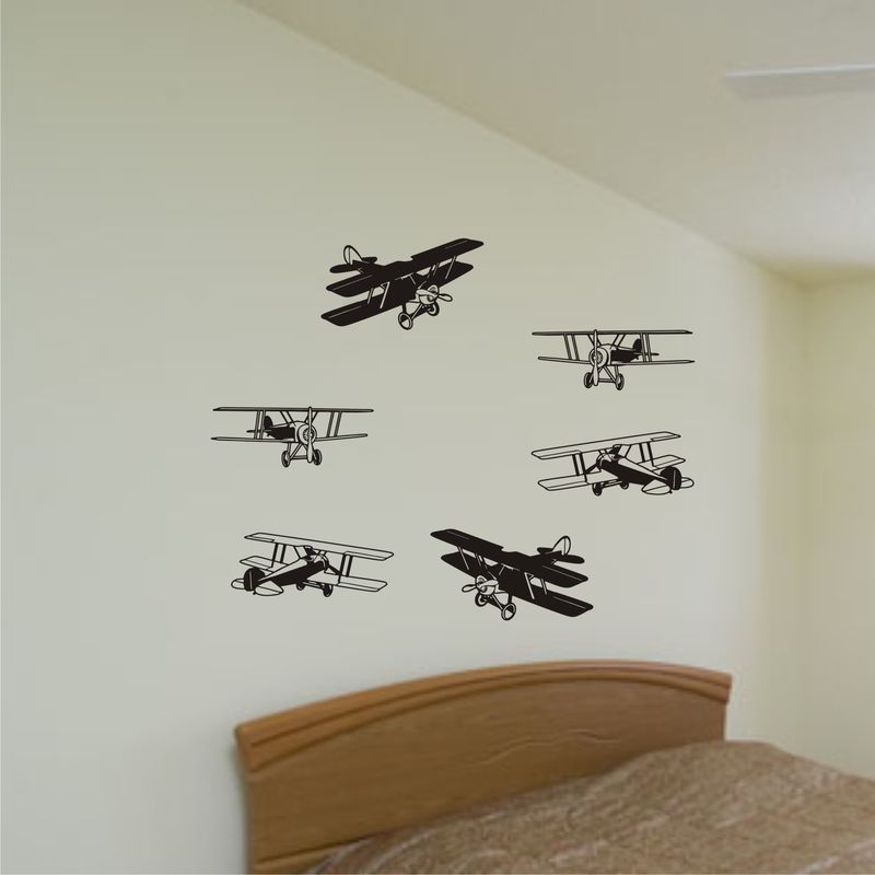 Wall Decal - Bi-Planes - Vinyl Wall Art - product images  of 