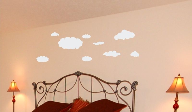 Wall Decal Clouds 14 pcs Set - Vinyl  Wall Art  Sticker Graphics - product images  of 